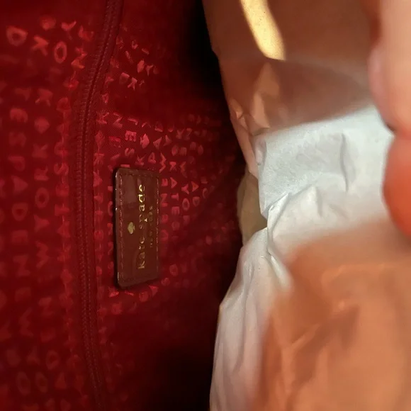 Kate Spade New York 249620 Womens Small Felix Riverside Satchel Bag Burgundy - Picture 3 of 3